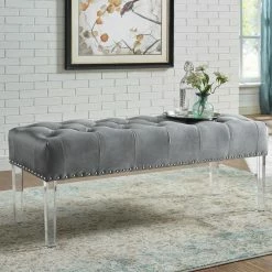 Wholesale 👍 Entryway Benches Roundhill Furniture Valley Button Tufted Indoor Bench 🌟 -Indoor Benches Shop detailROUN415