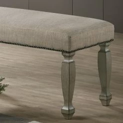 Coupon ✔️ Kitchen & Dining Benches Roundhill Furniture Breda Upholstered Backless Bench With Nailhead Trim 💯 -Indoor Benches Shop detailROUN471