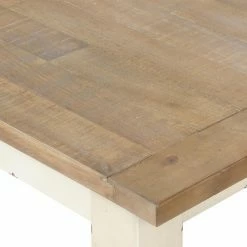 Cheapest ❤️ Kitchen & Dining Benches Roundhill Furniture Prato Two-Tone Distressed Wood Dining Bench ✔️ -Indoor Benches Shop detailROUN637