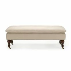 Buy 🤩 Bedroom Benches Safavieh Mercer Linen Pillow Top Ottoman 🔔 -Indoor Benches Shop detailSAV435