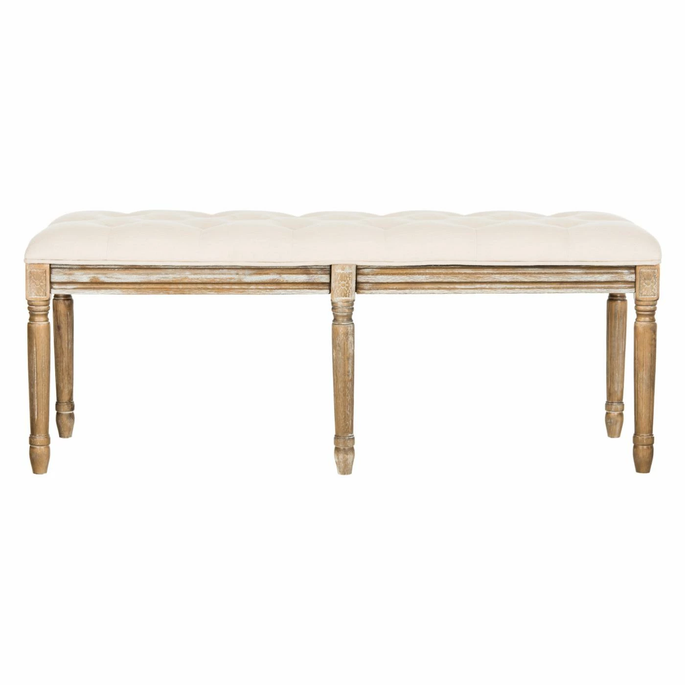 Deals ๐ Bedroom Benches Safavieh Rocha French Brasserie Tufted Traditional Rustic Wood Bench ๐ 5 Deals ๐ Bedroom Benches Safavieh Rocha French Brasserie Tufted Traditional Rustic Wood Bench ๐ - Image 3