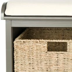 Hot Sale 🌟 Indoor Storage Benches Safavieh Lonan Wicker Indoor Storage Bench ✔️ -Indoor Benches Shop detailSAV8121