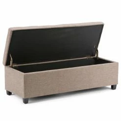 Outlet 🌟 Brooklyn & Max Indoor Storage Benches Brooklyn + Max Lincoln Linen Storage Bench ⭐ -Indoor Benches Shop detailSIMP113