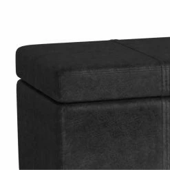 Promo 💯 Bedroom Benches Brooklyn + Max Huntsville 48 In. Transitional Rectangle Faux Leather Storage Ottoman Bench 👏 -Indoor Benches Shop detailSIMP1770
