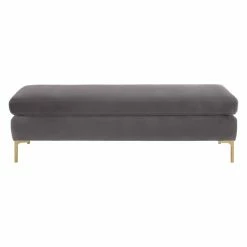 Brand new 🎉 Bedroom Benches TOV Furniture Delilah Velvet Upholstered Backless Bedroom Bench ⌛ -Indoor Benches Shop detailTOVF507