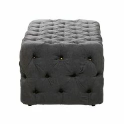 Coupon 🤩 Ottoman Benches DecMode Velvet Tufted Bench ✨ -Indoor Benches Shop detailUMA12955