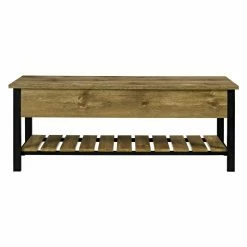 Deals 🛒 Indoor Storage Benches HumbleNest Countryside Weathered Storage Bench With Shelf 👏 -Indoor Benches Shop detailWAL497