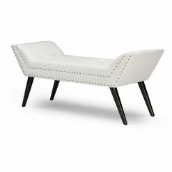 Top 10 🔥 Bedroom Benches Baxton Studio Tamblin Bedroom Bench 😍 -Indoor Benches Shop detailWSI2654