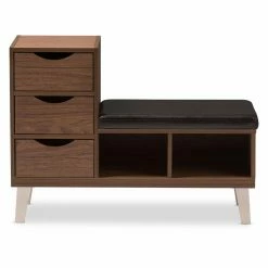 Buy 🎉 Indoor Storage Benches Baxton Studio Arielle 👟 Shoe Storage Bench 😍 -Indoor Benches Shop detailWSI3018