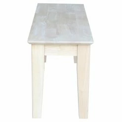 Brand new 😀 Kitchen & Dining Benches International Concepts Unfinished Shaker Style Bench-RTA 🤩 -Indoor Benches Shop detailWWI038