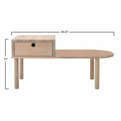 Promo 🧨 Sprinkle & Bloom Bedroom Benches Oak Indoor Storage Bench By Sprinkle & Bloom 🥰 -Indoor Benches Shop inuseCRAT602