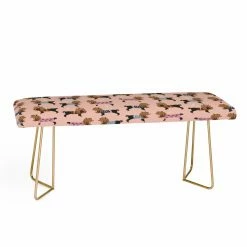 Buy ❤️ Entryway Benches Deny Designs Pimlada Phuapradit 🐶 Dog Pattern Yorkie Bench 👏 -Indoor Benches Shop inuseDENY2366
