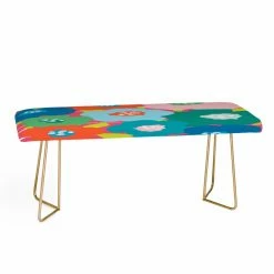 Best Sale 🎁 Bedroom Benches Deny Designs Zoe Wodarz Big Flower Pop Bench 😍 -Indoor Benches Shop inuseDENY2371
