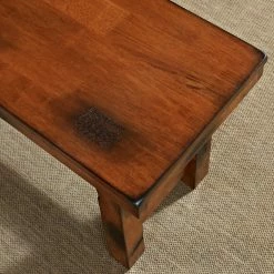 Outlet 🛒 Kitchen & Dining Benches Walker Edison Dark Oak Wood Bench ⭐ -Indoor Benches Shop inuseWAL260