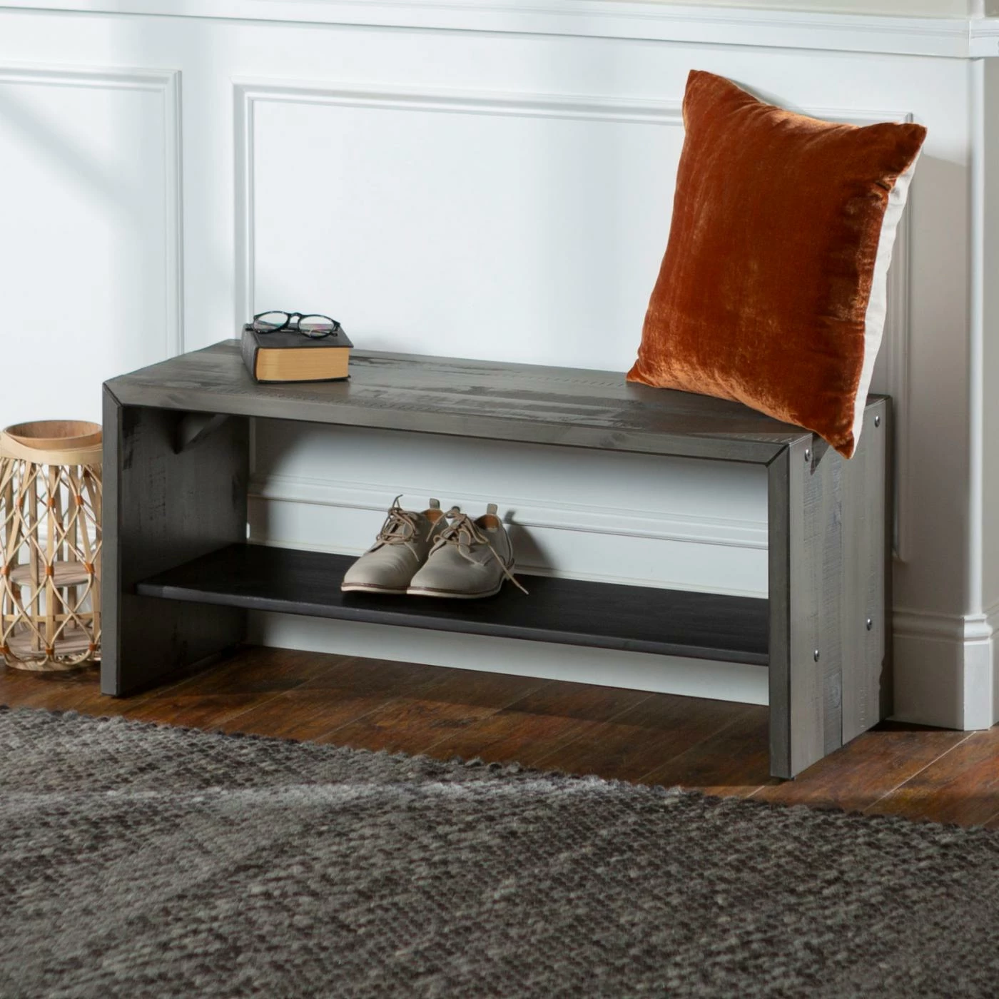 Discount ๐ Indoor Storage Benches HumbleNest Homestead Rustic Reclaimed Wood Entry Bench With Shelf ๐ 4 Discount ๐ Indoor Storage Benches HumbleNest Homestead Rustic Reclaimed Wood Entry Bench With Shelf ๐ - Image 2