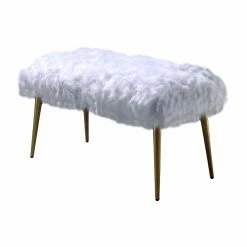 Budget 🧨 Ottoman Benches Acme Furniture Bagley II Backless Upholstered Bench With Legs ⌛