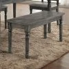New 💯 Kitchen & Dining Benches Acme Furniture Wallace Weathered Gray Dining Bench 😀 -Indoor Benches Shop masterACM846
