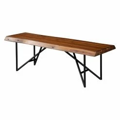 Promo 🌟 Bedroom Benches Alpine Furniture Live Edge Indoor Bench ✔️