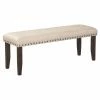 Cheap 🔥 Kitchen & Dining Benches Signature Design By Ashley Rokane Backless Upholstered Nailhead Trim Dining Bench ❤️ -Indoor Benches Shop masterASHY6347