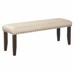 Cheap 🔥 Kitchen & Dining Benches Signature Design By Ashley Rokane Backless Upholstered Nailhead Trim Dining Bench ❤️