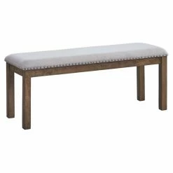 Coupon 🤩 Kitchen & Dining Benches Signature Design By Ashley Moriville Backless Upholstered Nailhead Trim Dining Bench 🎉