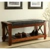 Best deal 👍 Indoor Storage Benches All Things Cedar Crossed Entryway Bench 👏 -Indoor Benches Shop masterATC109