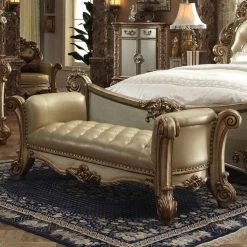 Best reviews of 🎉 Bedroom Benches Benzara Upholstered Backless Bedroom Bench 🧨