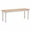 Cheapest 🔔 Kitchen & Dining Benches Boraam Farmhouse Dining Bench - White/Natural 👍 -Indoor Benches Shop masterBOR057