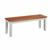 Best Sale 🥰 Kitchen & Dining Benches Boraam Bloomington Dining Bench - White & Honey Oak ✔️ -Indoor Benches Shop masterBOR242