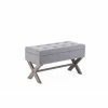 Coupon 😍 Indoor Storage Benches Boraam Angelina Gray Storage Bench 🔔