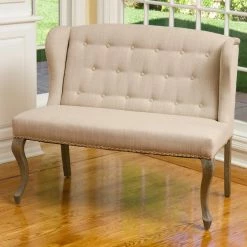 Promo 🎁 Best Selling Home Settee Benches Emily Wingback Settee Bench ✔️