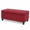 Flash Sale 😀 Best Selling Home Ottoman Benches Brahma Deep Red Fabric Storage Ottoman 🛒