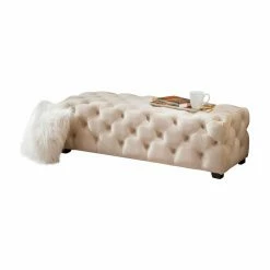 Cheapest 👍 Best Selling Home Ottoman Benches Piper Tufted Velvet Ottoman/Bench ✨