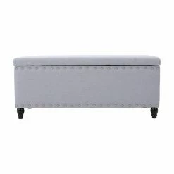 Wholesale 😍 Best Selling Home Indoor Storage Benches Tatiana Upholstered Storage Ottoman/Bench With Nailhead Trim 🎉