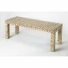 Outlet ✨ Settee Benches Butler Specialty Crispin Wood And Bone Inlay Bench 🌟 -Indoor Benches Shop masterBTR3565
