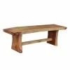 Deals 🤩 Kitchen & Dining Benches Chic Teak Suar Live Edge Slab Dining Bench ⭐