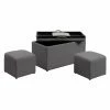 Discount 👏 Ottoman Benches Convenience Concepts Sheridan Storage Bench With 2 Ottoman ✔️