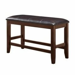 Best reviews of ✔️ Kitchen & Dining Benches Crown Mark Fulton Vinyl Backless Counter Height Dining Bench 🔔
