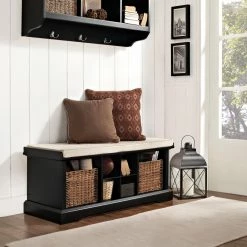 Best Pirce 👏 Indoor Storage Benches Crosley Brennan Entryway Storage Bench - Black ❤️