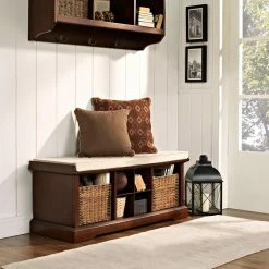 Best deal ✔️ Indoor Storage Benches Crosley Brennan Entryway Storage Bench - Mahogany ✔️