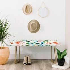 Coupon โค๏ธ Bedroom Benches Deny Designs Marta Barragan Camarasa Blooming In Spring Bench ๐