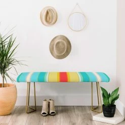 Brand new ๐ Bedroom Benches Deny Designs Sharon Turner Deckchair Stripe Bench โ๏ธ