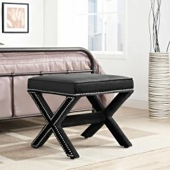 Budget ⌛ Ottoman Benches Modway Rivet Upholstered Bench ⌛