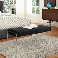 Best reviews of 🔔 Bedroom Benches Modway Roam Velvet Upholstered Bench ⌛