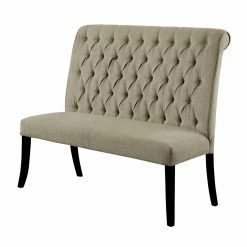 Deals 😉 Kitchen & Dining Benches Furniture Of America Verona Ivory Contemporary 2-Seater Dining Bench ✨