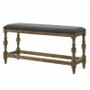 Brand new 🧨 Ottoman Benches Furniture Of America Lanyard 26.25 In. Padded Counter Height Bench - Antique Oak 🎉 -Indoor Benches Shop masterENLB5447