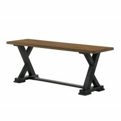 Best Sale 💯 Kitchen & Dining Benches Furniture Of America Merritt Rustic Dining Bench - Antique Light Oak 👍