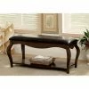 Best Sale 😍 Indoor Storage Benches Furniture Of America Salford Elegant Leatherette Accent Bench With Bottom Shelf - Tobacco Oak 😍 -Indoor Benches Shop masterENLB890