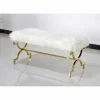 Top 10 😍 Bedroom Benches Best Master Furniture Faux Fur Quatrefoil Bench ⌛ -Indoor Benches Shop masterFIRR281