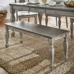 Flash Sale 🤩 Kitchen & Dining Benches HumbleNest Famers Market Distressed Two Tone Bench 🌟